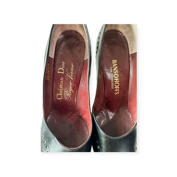 Vintage Christian Dior Roger Vivier Black pumps with perfs. 5.5B, - Picture 15 of 15